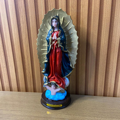IMAGEM DE RESINA NACIONAL NOSSA SENHORA DE GUADALUPE 21CM (1 UNIDADE)
