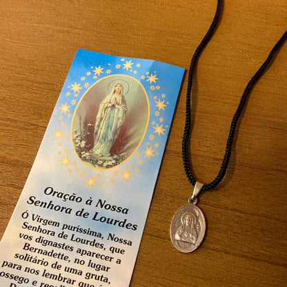 CORDÃO COM MEDALHA ITALIANA NOSSA SENHORA DE LOURDES (1 UNIDADES)