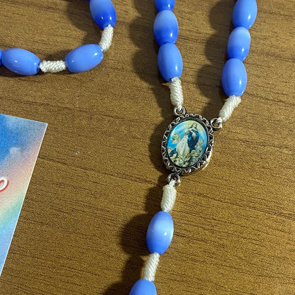 TERÇO DE VIDRO NOSSA SENHORA DA IMACULADA CONCEIÇÃO 6MM (1 UNIDADE)