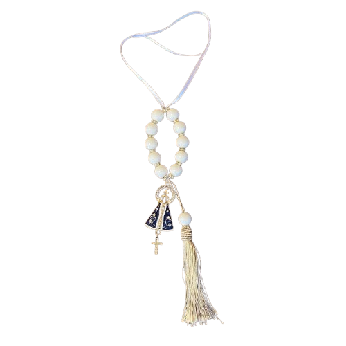 DEZENA PÉROLA BRANCA NOSSA SENHORA APARECIDA 14MM (1 UNIDADE)