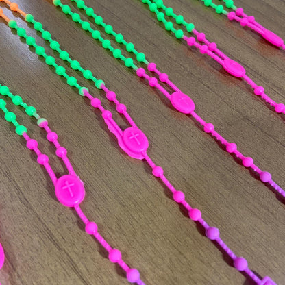 TERÇO SILICONE MESCLADO CORES SORTIDAS (12 UNIDADES)