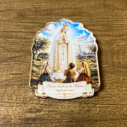 IMÃ DE ACRÍLICO NOSSA SENHORA DE FÁTIMA (1 UNIDADE)
