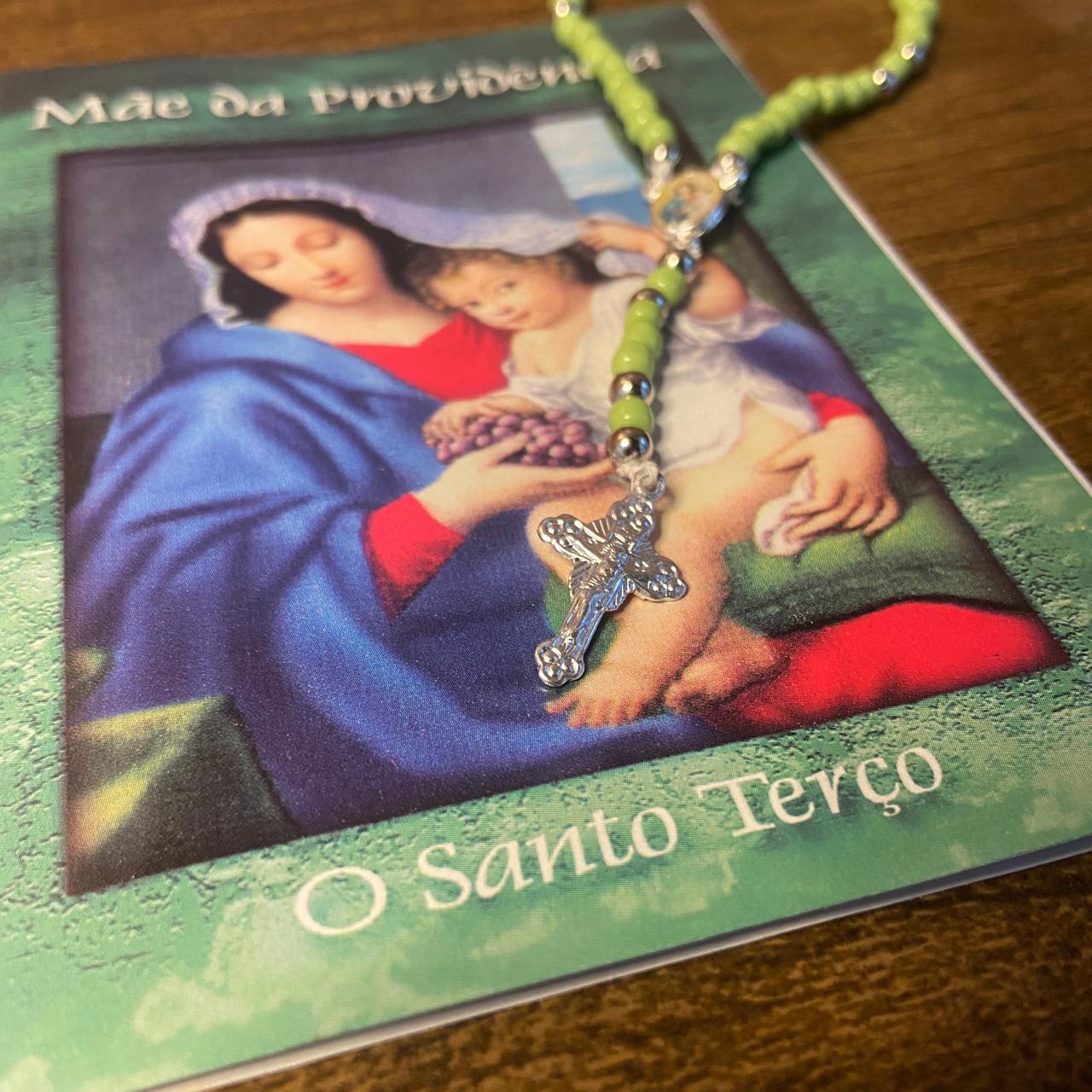 TERÇO MIÇANGA DIVINA PROVIÊNCIA 4MM   (1UNIDADE)