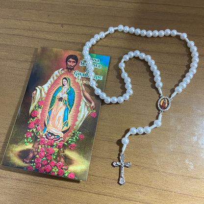 TERÇO PÉROLA NOSSA SENHORA DE GUADALUPE 8MM (1 UNIDADE)