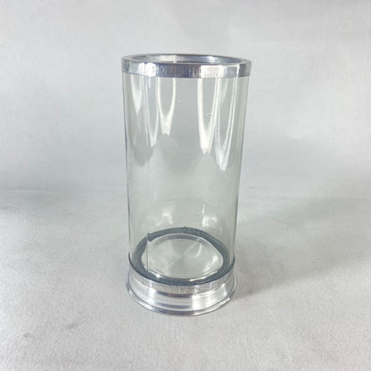 PORTA VELA DE VIDRO TRANSPARENTE G 18CM (1 UNIDADE)