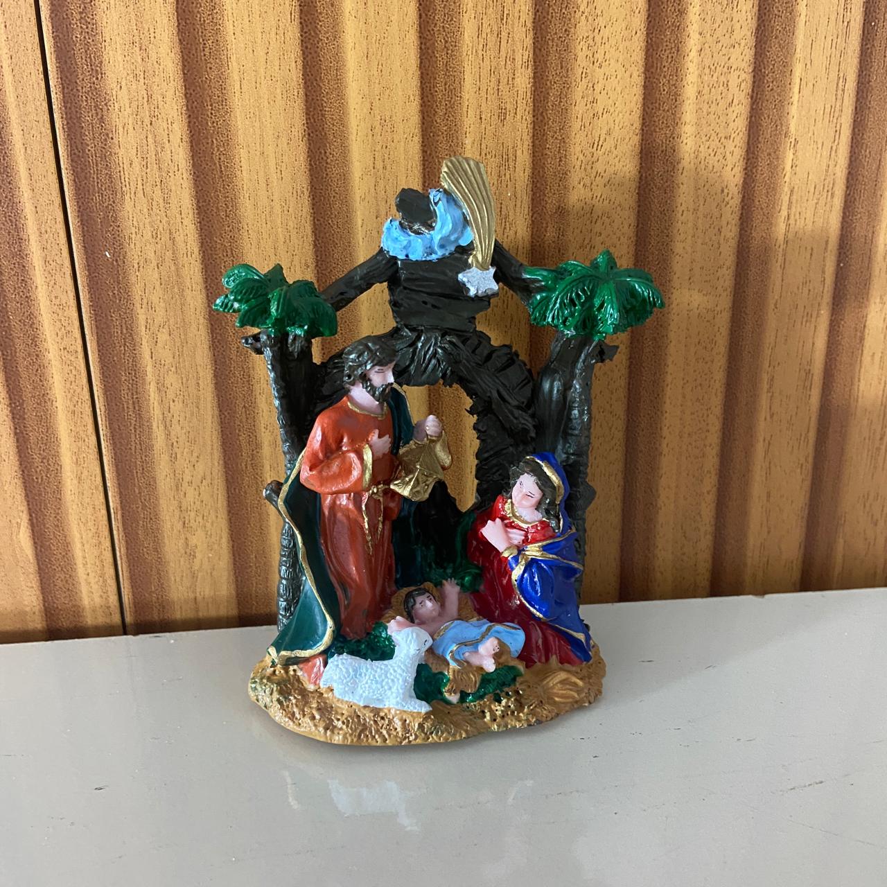 IMAGEM DE RESINA NACIONAL PRESÉPIO ÚNICO CABANA 11CM (1 UNIDADE)