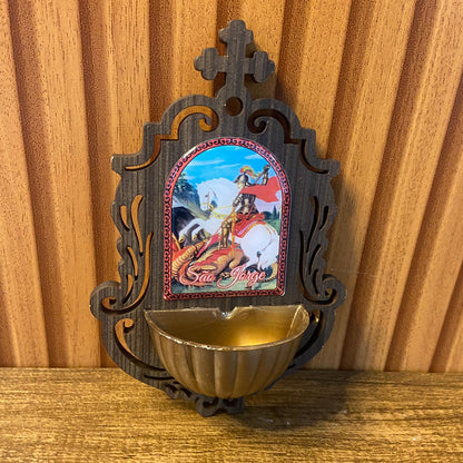PORTA AGUA BENTA MDF SÃO JORGE 16CM (1 UNIDADE)