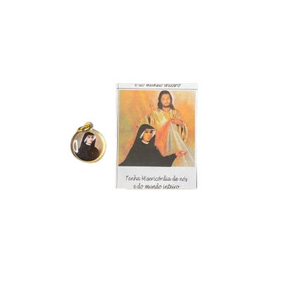MEDALHA DUPLA FACE JESUS MISERICORDIOSO (12 UNIDADES)