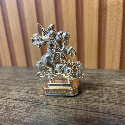 IMAGEM SÃO JORGE DOURADO PARA CARRO (12 UNIDADES)