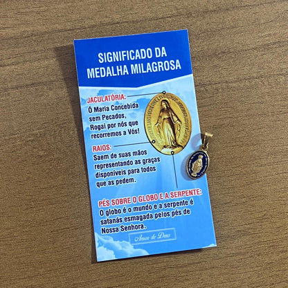 MEDALHA MILAGROSA RESINADA NOSSA SENHORA DAS GRAÇAS P (1 UNIDADE)