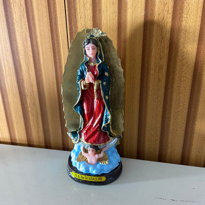 IMAGEM DE RESINA NACIONAL NOSSA SENHORA DE GUADALUPE 14CM (1 UNIDADE)