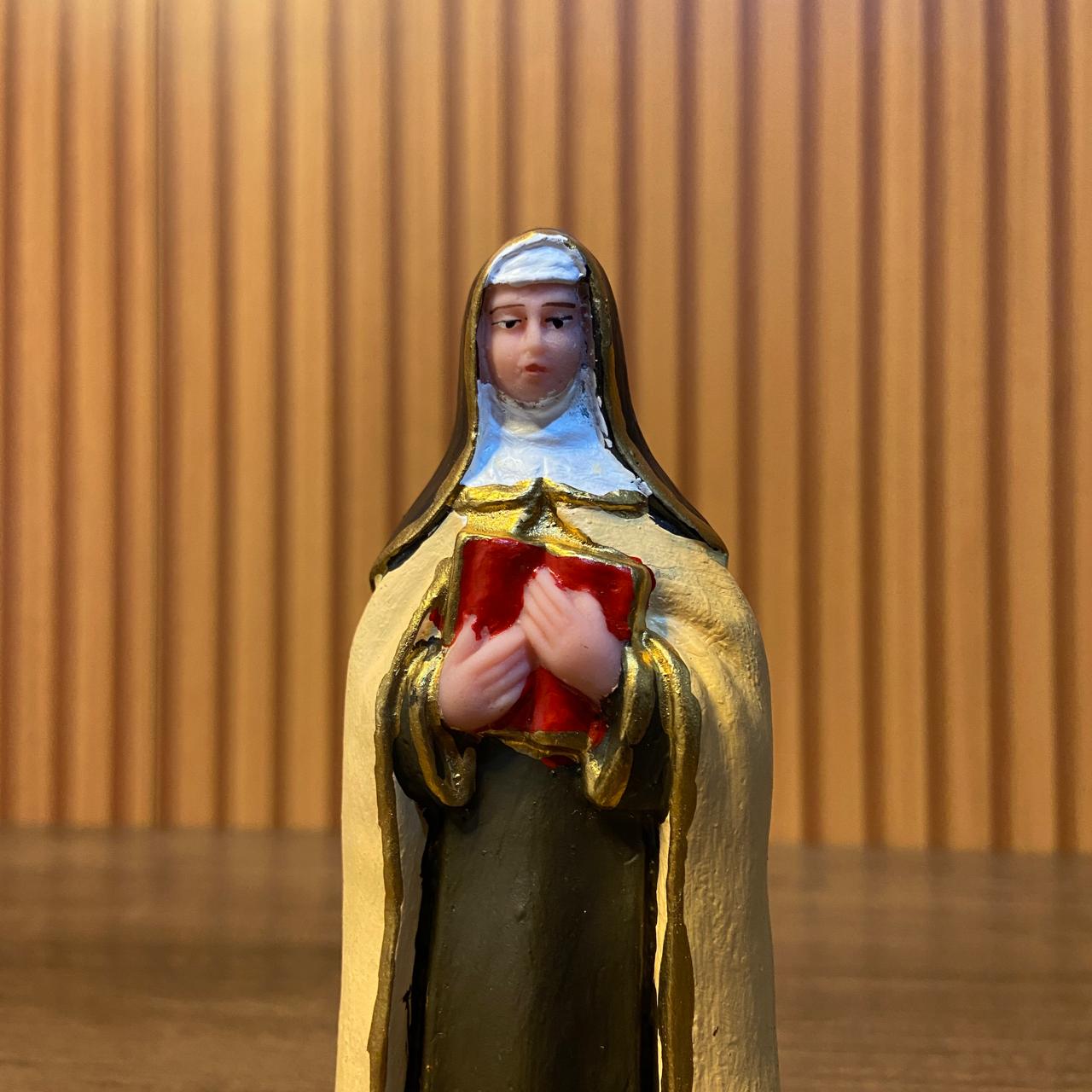 IMAGEM DE RESINA NACIONAL SANTA TERESA D´AVILA 15CM (1 UNIDADE)