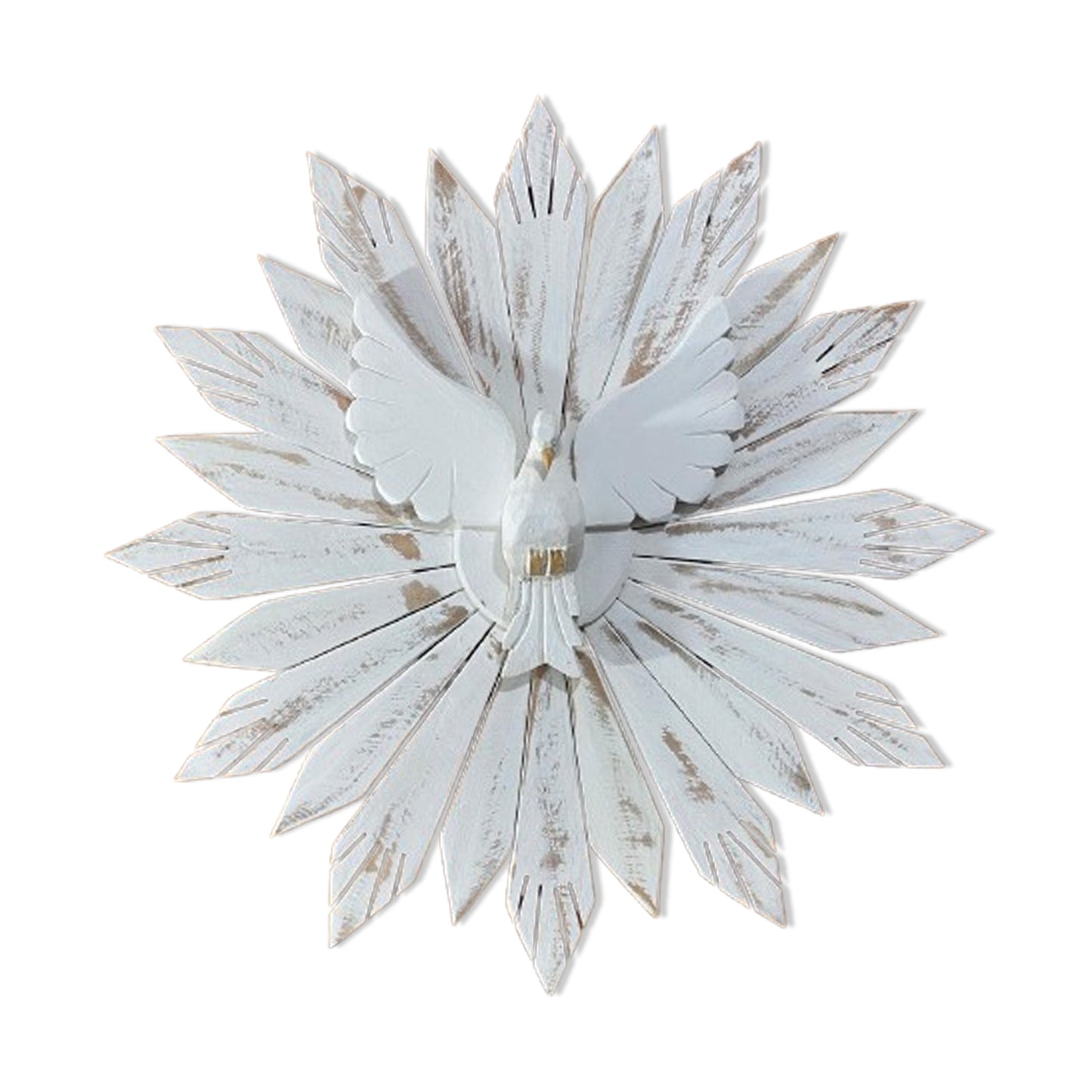 MANDALA MADEIRA BRANCA DIVINO ESPIRITO SANTO  75X71CM (1 UNIDADE)