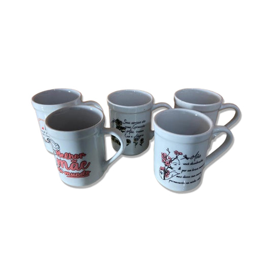 CANECA BRANCA MÃE - FRASES SORTIDAS 220ML (1 UNIDADE)
