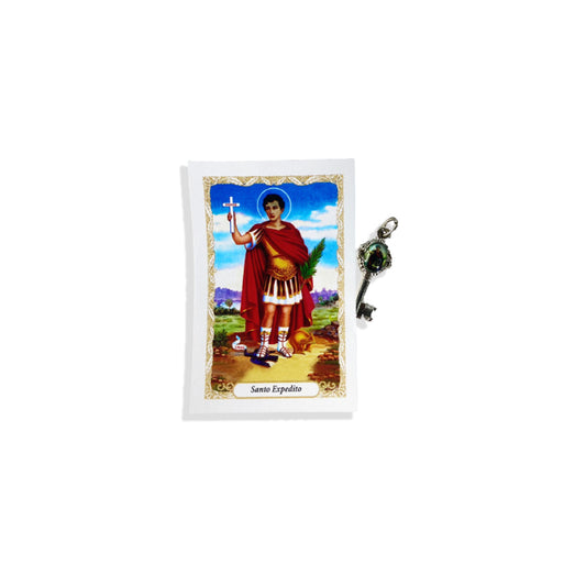 CHAVE MEDALHA PÍCOLA SANTO EXPEDITO (12 UNIDADES)