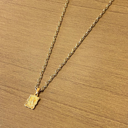 CORRENTE DOURADA QUADRADA NOSSA SENHORA APARECIDA  (1 UNIDADE)