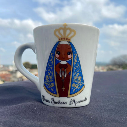 XÍCARA BRANCA NOSSA SENHORA APARECIDA (1 UNIDADE)