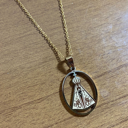 CORRENTE DOURADA NOSSA SENHORA APARECIDA  (6 UNIDADES)