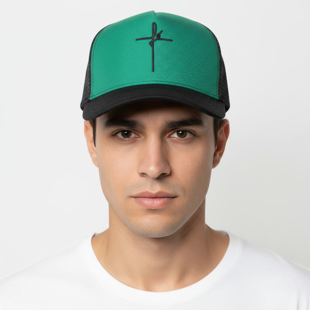 BONÉ FÉ VERDE E PRETO  (1 UNIDADES)