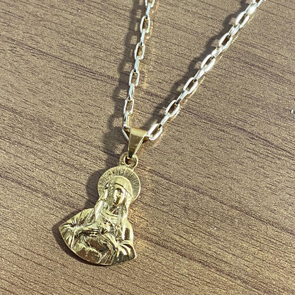 CORRENTE DOURADA NOSSA SENHORA DE FÁTIMA ( 1 UNIDADE)