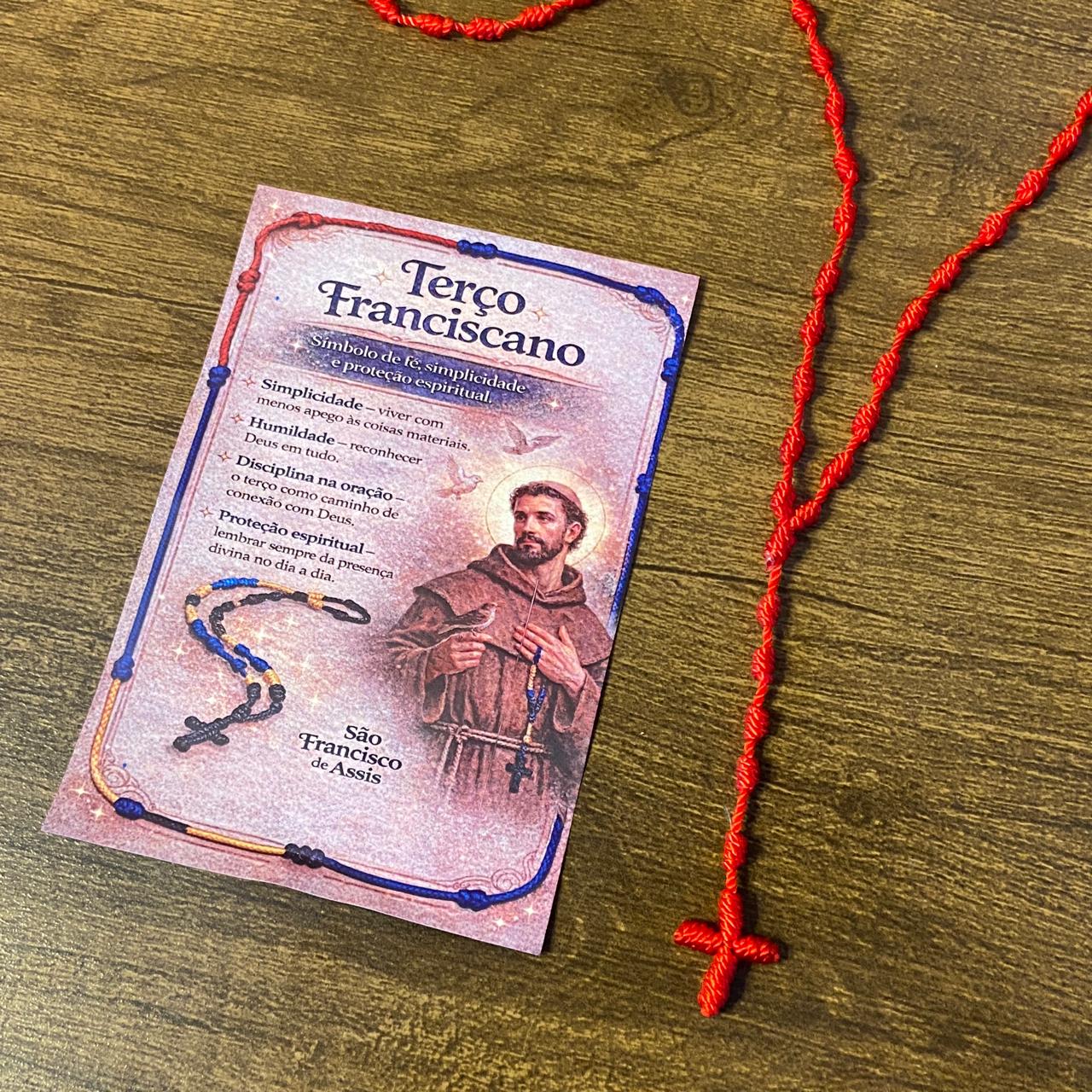 TERÇO FRANCISCANO VERMELHO  (1 UNIDADES)