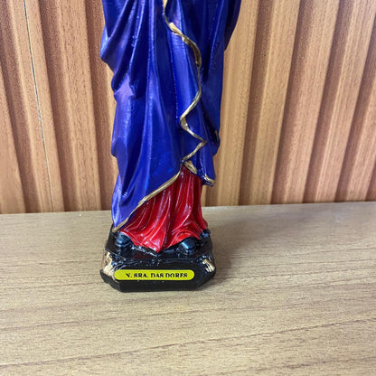 IMAGEM DE RESINA NACIONAL NOSSA SENHORA DAS DORES 20CM (1 UNIDADE)