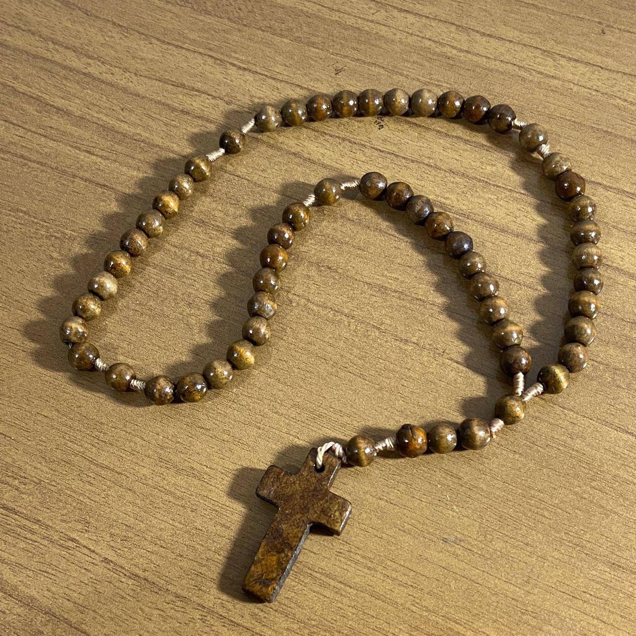 TERÇO DE MADEIRA SIMPLES MOD2 8MM (12 UNIDADES)