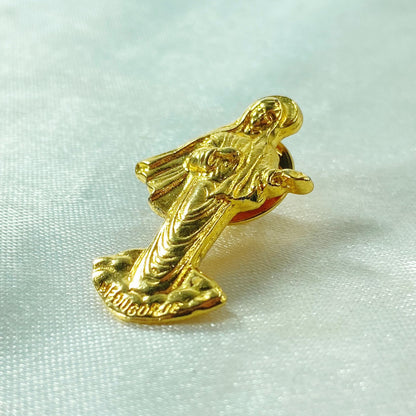 BOTOM DOURADO NOSSA SENHORA DE MEDJUGORJE (4 UNIDADES)