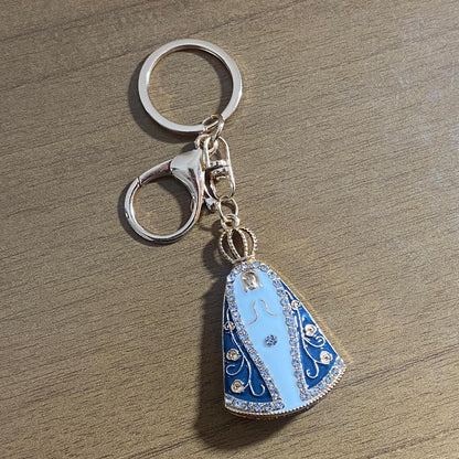 CHAVEIRO LUXO NOSSA SENHORA APARECIDA COM MOSQUETE  MOD4 (6 UNIDADES)