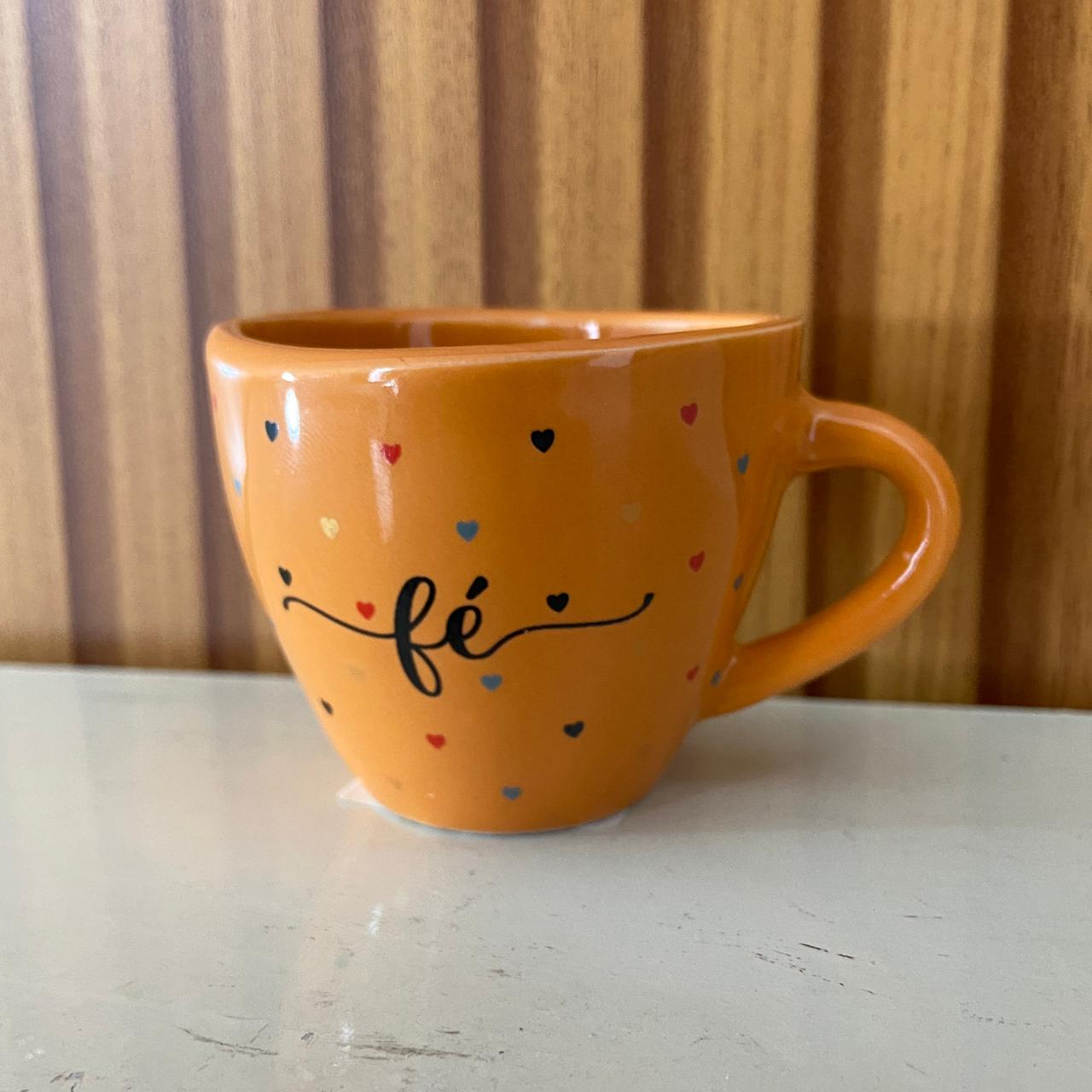 XÍCARA COQUINHO LARANJA FÉ  (1 UNIDADE)