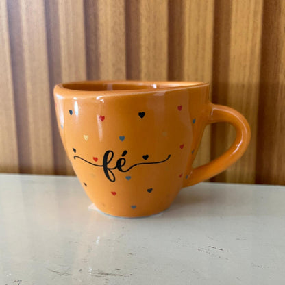 XÍCARA COQUINHO LARANJA FÉ  (1 UNIDADE)