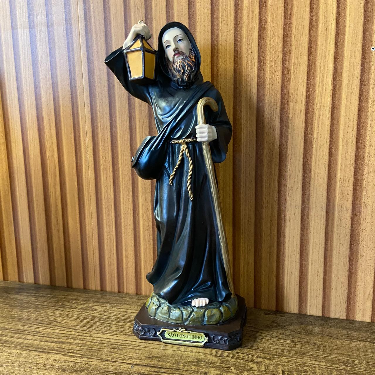 IMAGEM DE RESINA IMPORTADA SÃO LONGUINHO 31CM (1 UNIDADE)