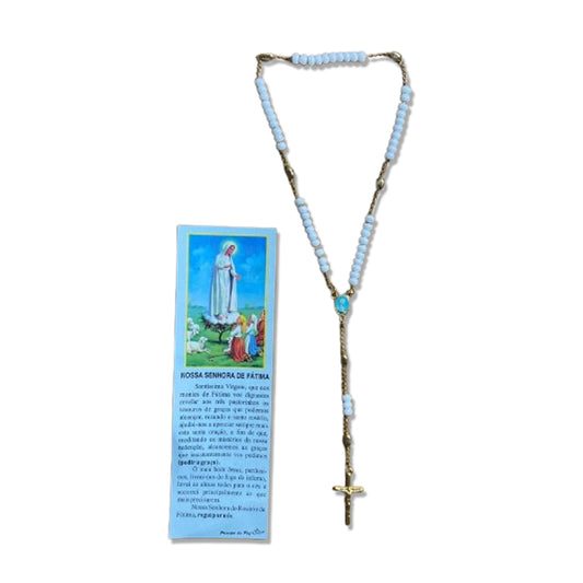 TERÇO PÉROLA NOSSA SENHORA DE FÁTIMA 4MM (1 UNIDADE)