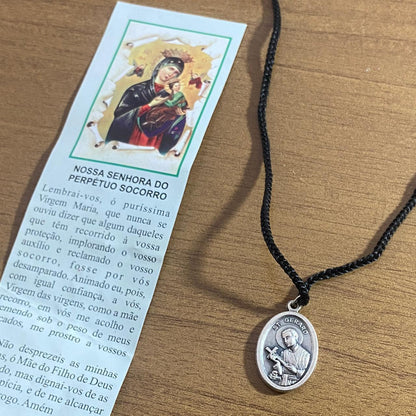 CORDÃO COM MEDALHA PRATA VELHA NOSSA SENHORA DO PERPÉTUO SOCORRO (1 UNIDADES)