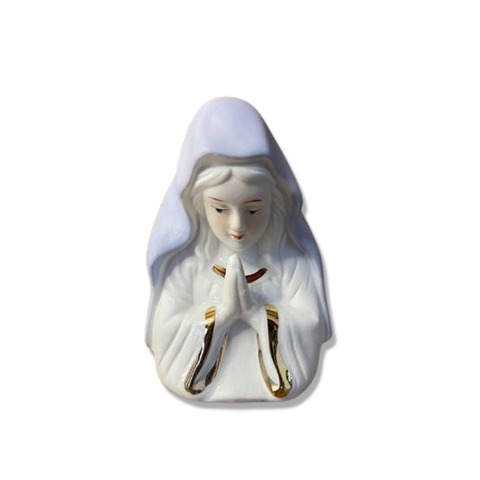 IMAGEM DE PORCELANA MADONA 10,5CM (1 UNIDADE)