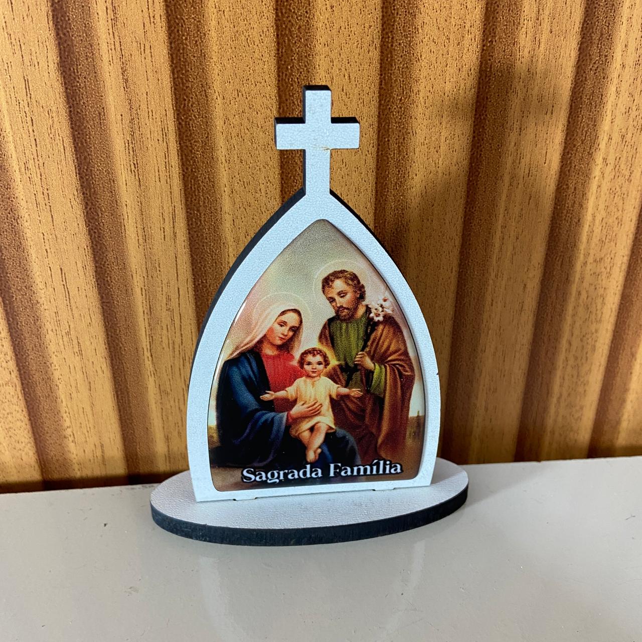 CAPELA MDF DESMONTÁVEL SAGRADA FAMÍLIA 11CM (1 UNIDADE)