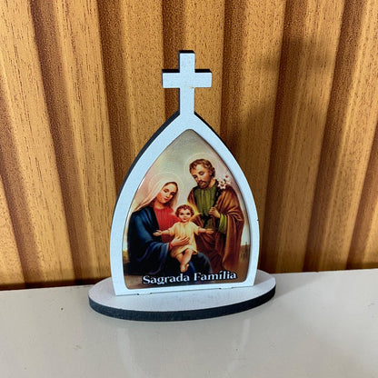 CAPELA MDF DESMONTÁVEL SAGRADA FAMÍLIA 11CM (1 UNIDADE)