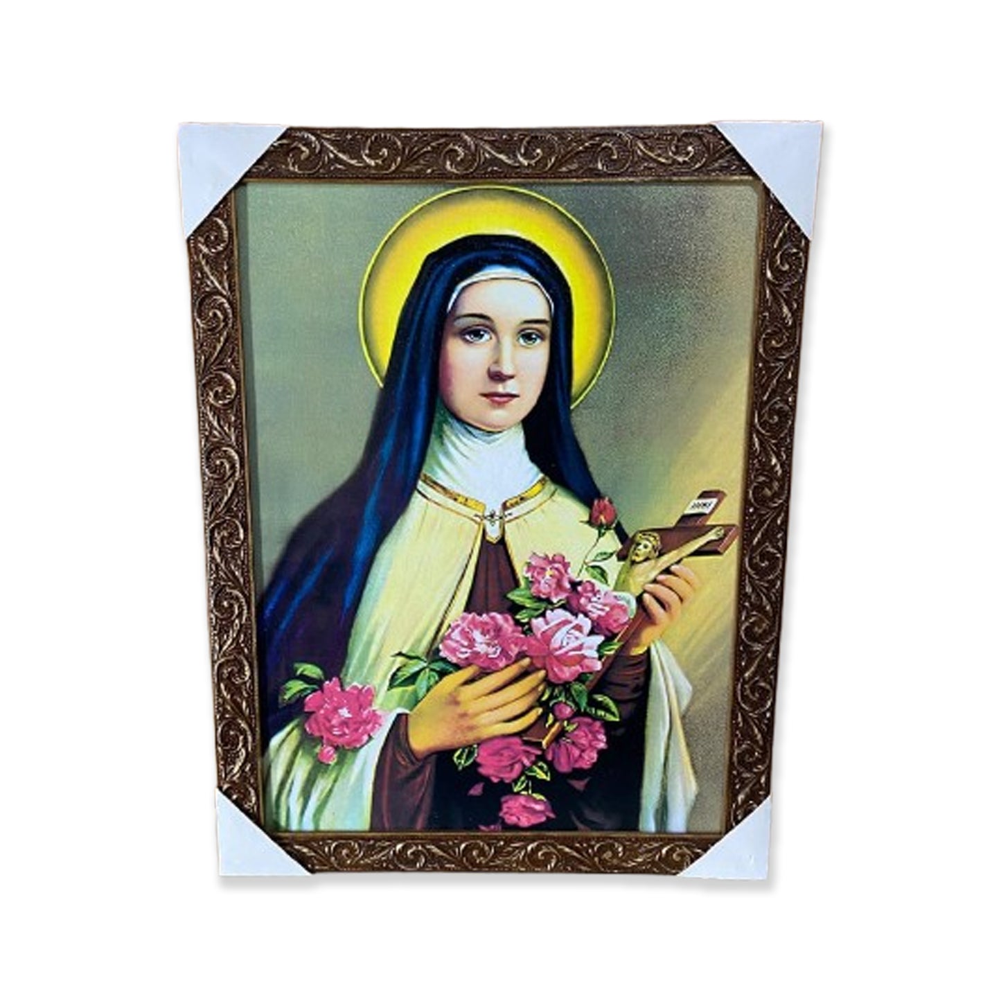 QUADRO COM MOLDURA RESINADO SANTA TERESINHA 44CMX34CM (1 UNIDADE)