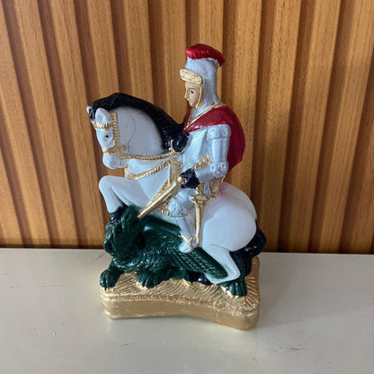 IMAGEM DE GESSO SÃO JORGE 16CM (1 UNIDADE)