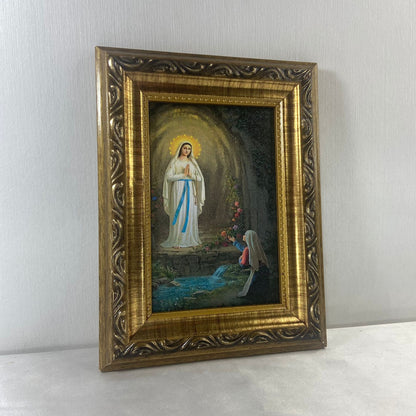 QUADRO COM MOLDURA RESINADO NOSSA SENHORA DE LOURDES  20,5X15,5 (1 UNIDADE)