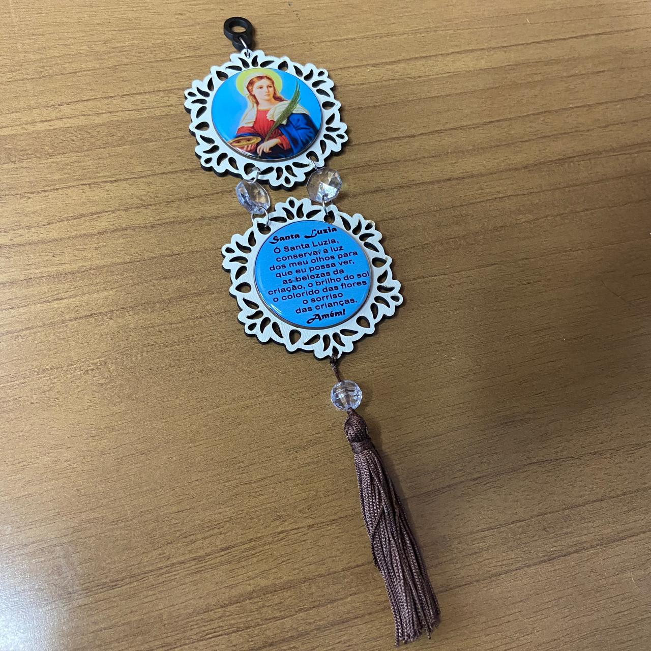 ADORNO DUPLO MINI CIRCULO SANTA LUZIA (1 UNIDADE)