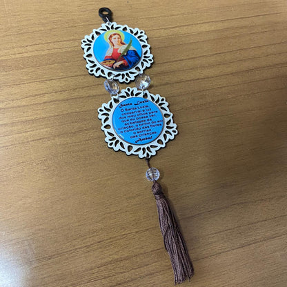 ADORNO DUPLO MINI CIRCULO SANTA LUZIA (1 UNIDADE)