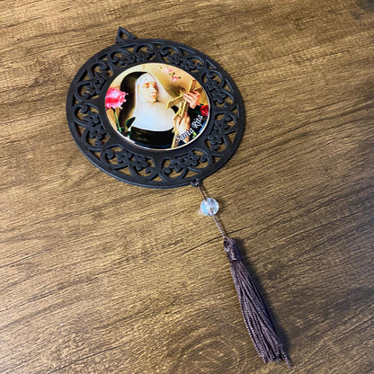 MANDALA MDF TABACO SANTA RITA 26CM (1 UNIDADE)