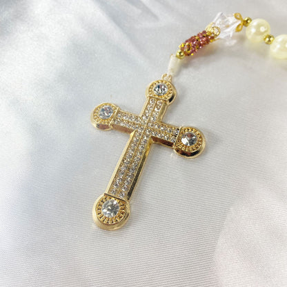 TERÇO DE NOIVA PÉROLA NOSSA SENHORA APARECIDA MOD2 10MM (1 UNIDADE)
