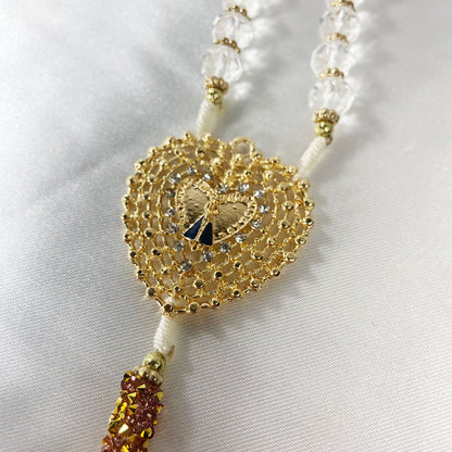 TERÇO DE NOIVA CRISTAL NOSSA SENHORA APARECIDA MOD5 10MM (1 UNIDADE)