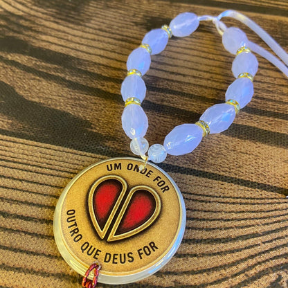 DEZENA PEDRARIAS MEDALHÃO DE RESINADO  DO CASAL  17MM - MOD 2 (1 UNIDADE)