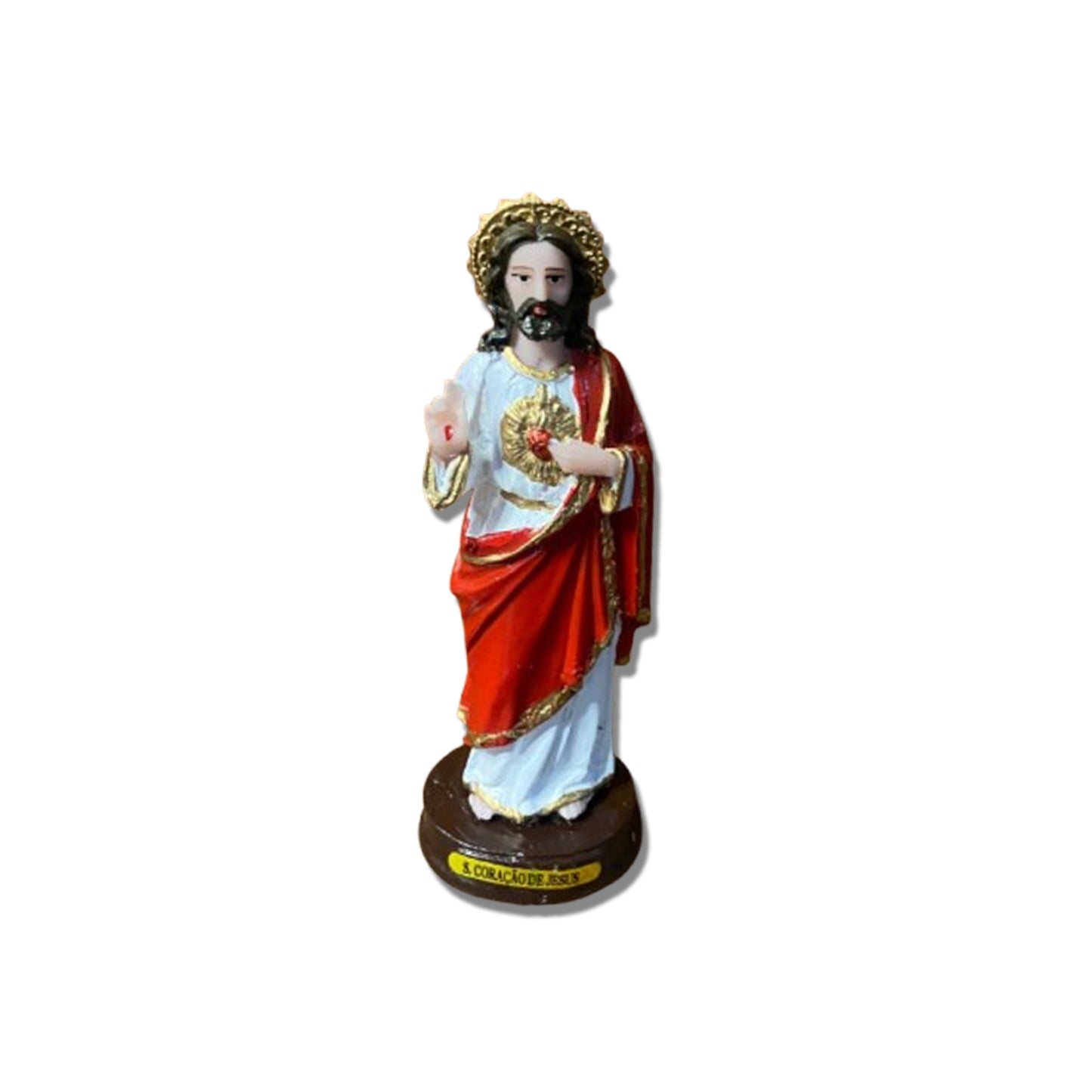 IMAGEM DE RESINA NACIONAL SAGRADO CORAÇÃO DE JESUS 14,5CM (1 UNIDADE)