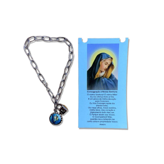 PULSEIRA CADEADO NOSSA SENHORA DAS DORES NA CARTELA (3 UNIDADES)