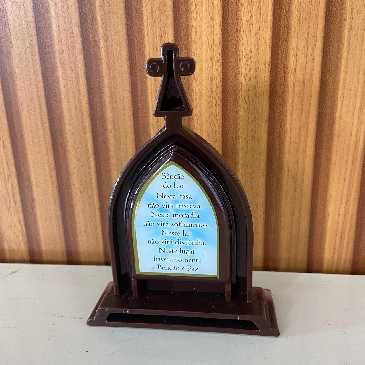 CAPELA ACRÍLICA P MÃE RAINHA MARROM 12x8,5CM (1 UNIDADE)