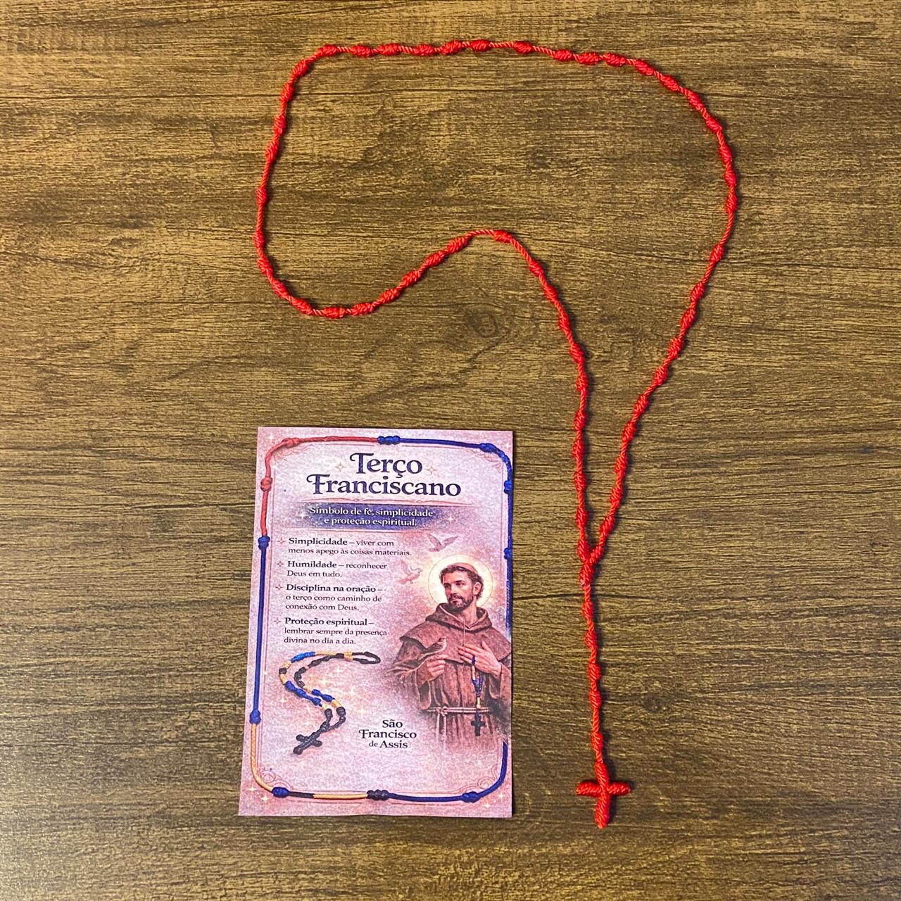 TERÇO FRANCISCANO VERMELHO  (1 UNIDADES)